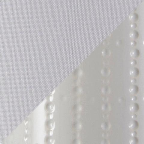 Glossy white finish of Steuben ceramic lamp base