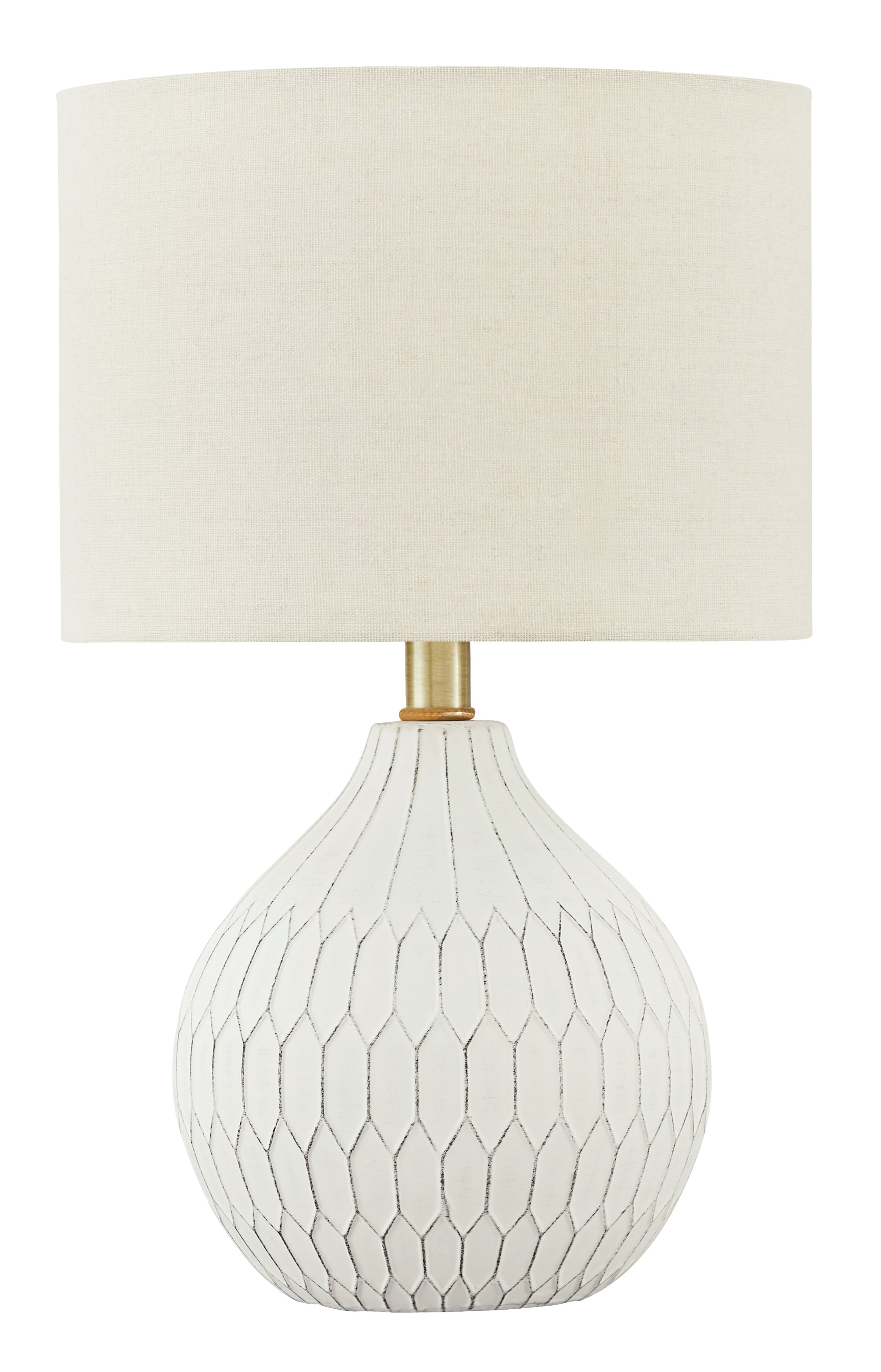 Wardmont White Ceramic Table Lamp close-up