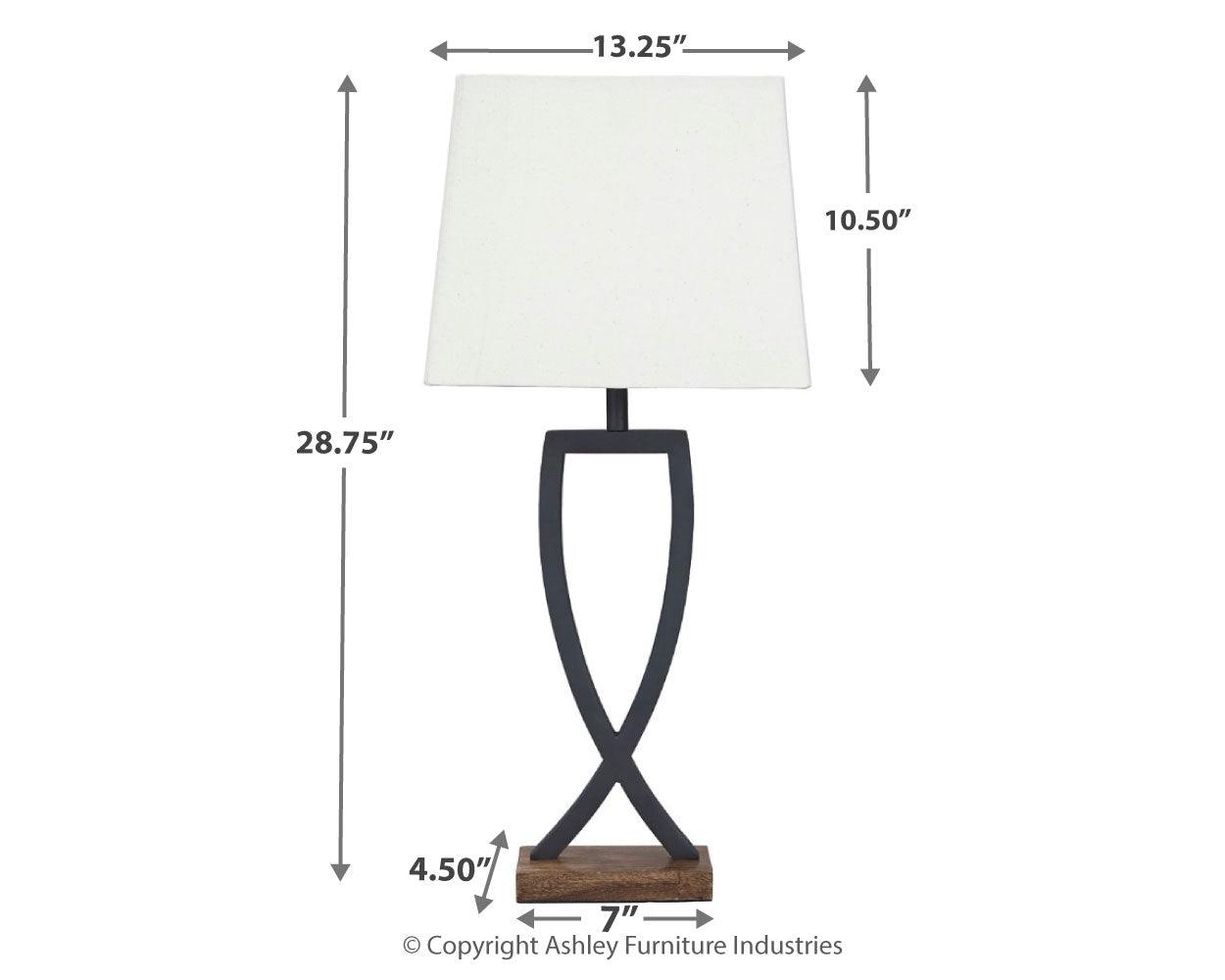 Makara Table Lamp dimension diagram