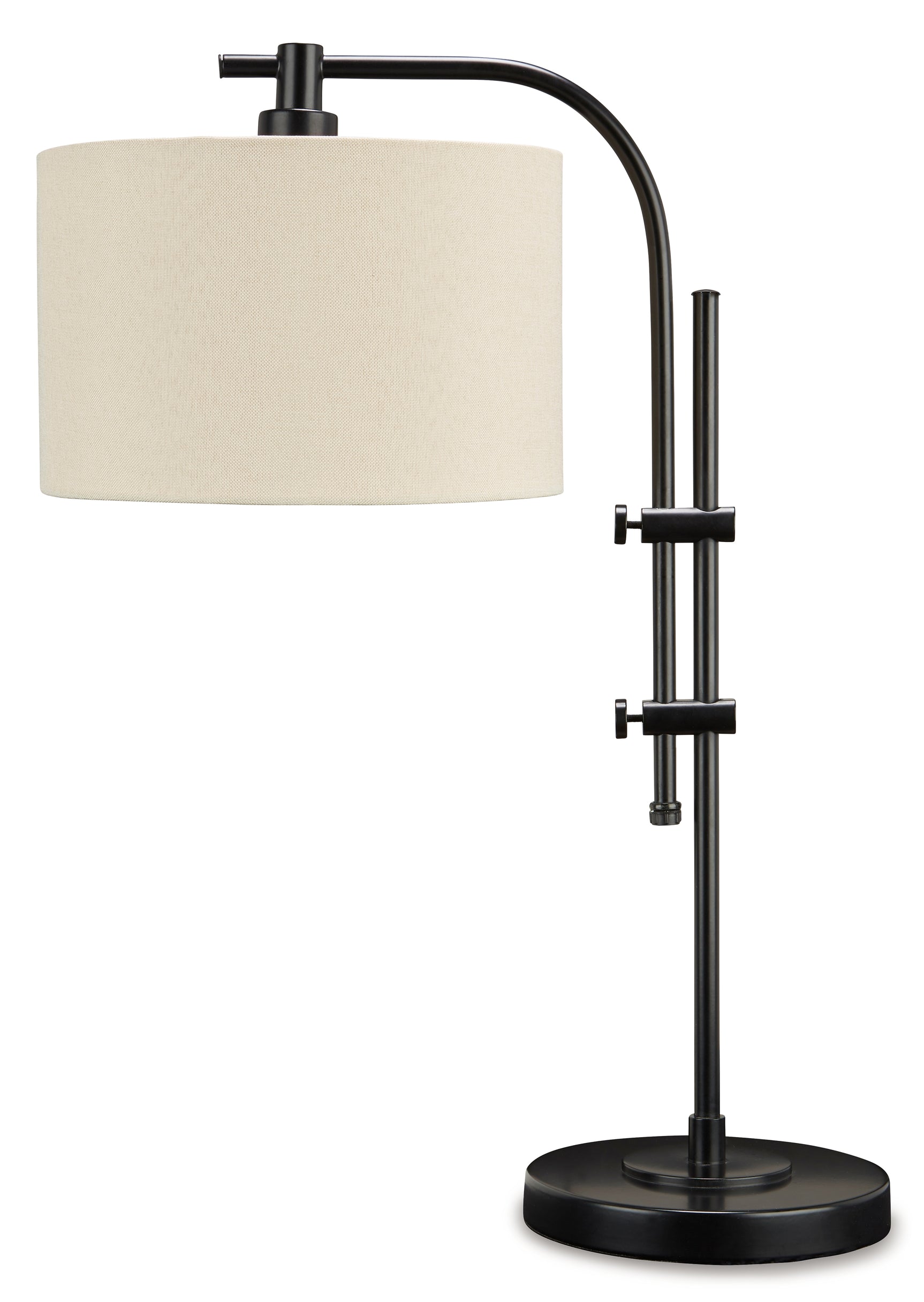 Baronvale Black Table Lamp close-up view