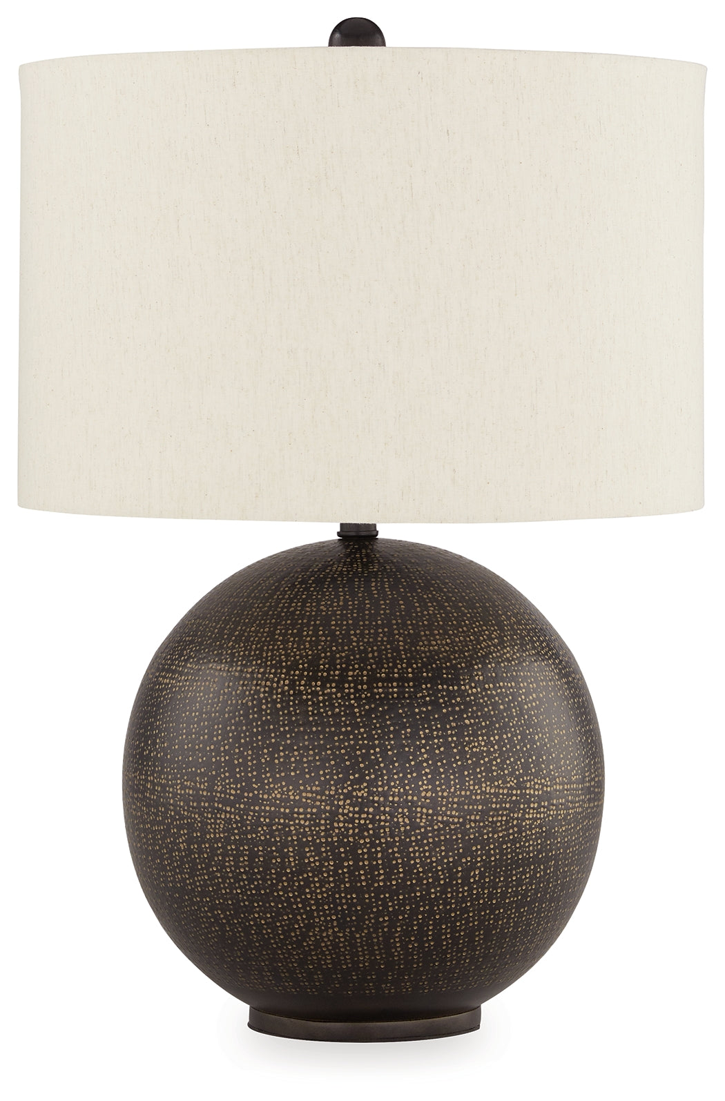 Hambell lamp base detail in black and gold