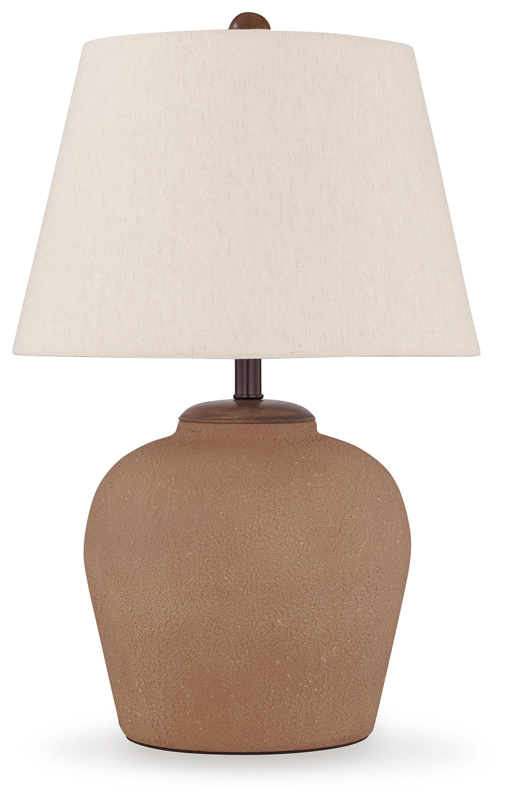 Scantor table lamp illuminated on side table