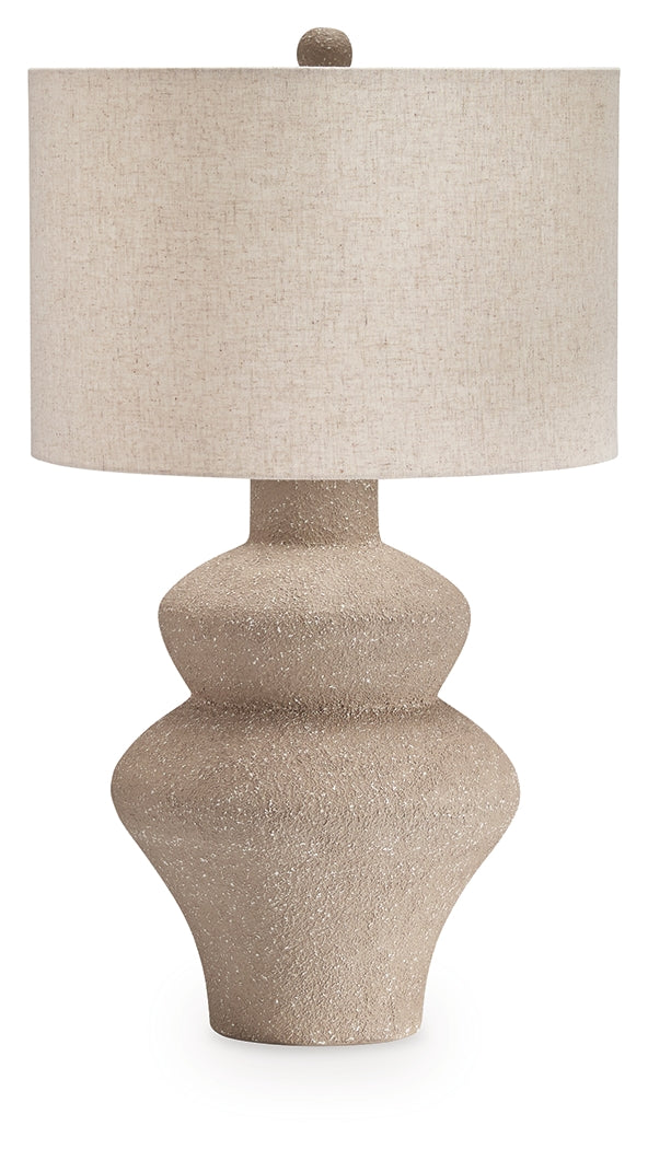 Jossleigh Table Lamp base detail in beige finish