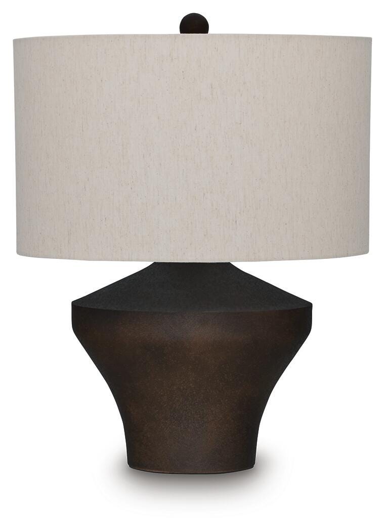 Dolanham Table Lamp close-up of metal base and shade detail