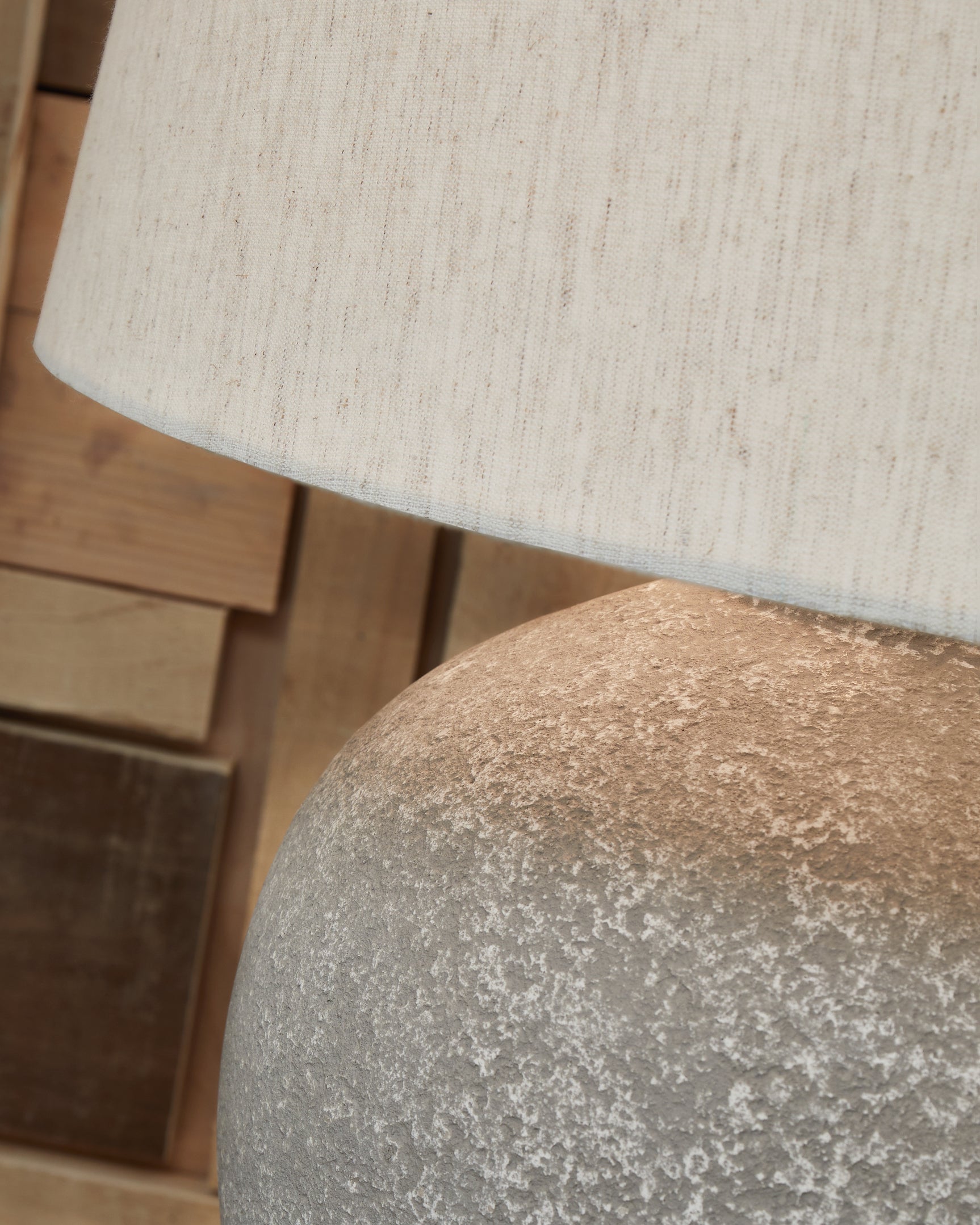 Close-up of lamp base texture