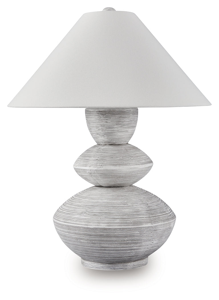 Brickdon table lamp base close up