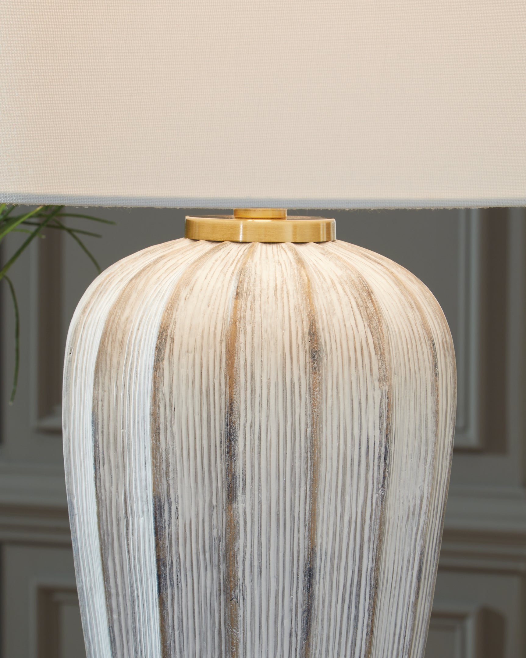 Close-up detail of Lanwell lamp base texture