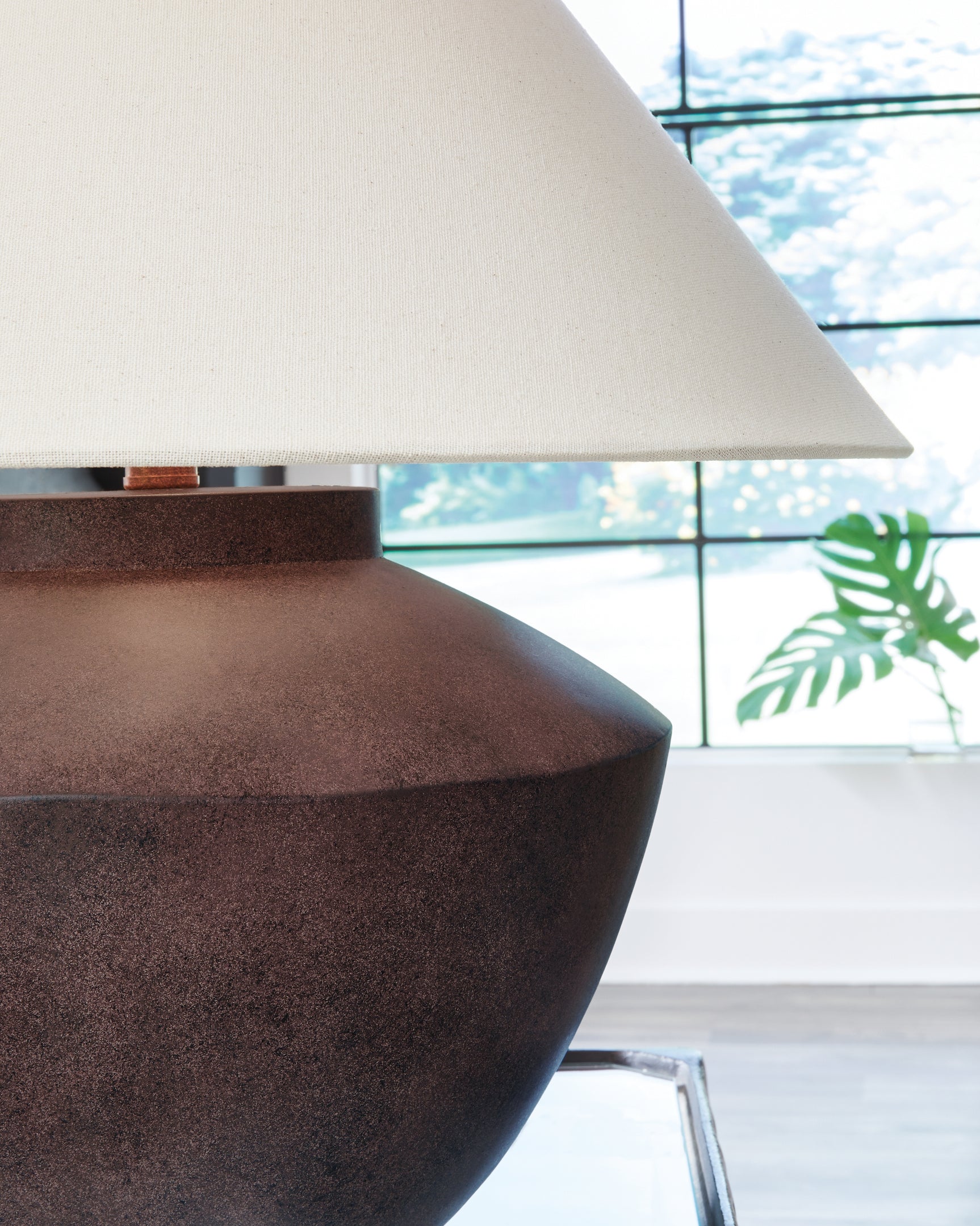 Close-up of Honsworth Table Lamp base details