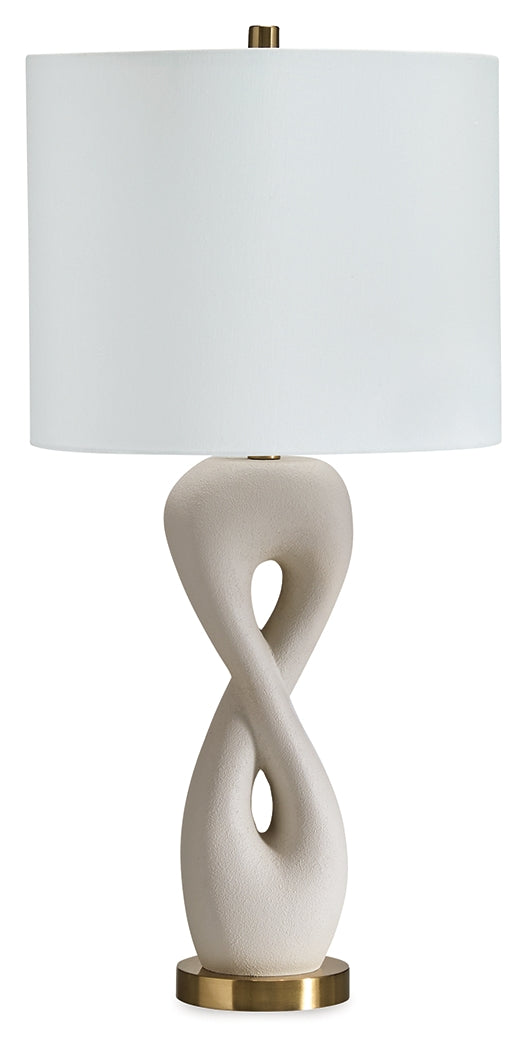 Judrich White/Gold Finish Table Lamp