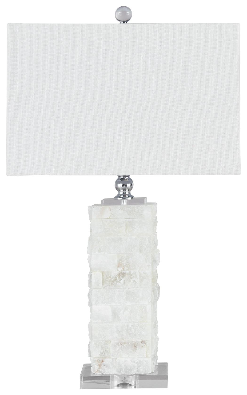 Malise White Table Lamp close-up of alabaster base