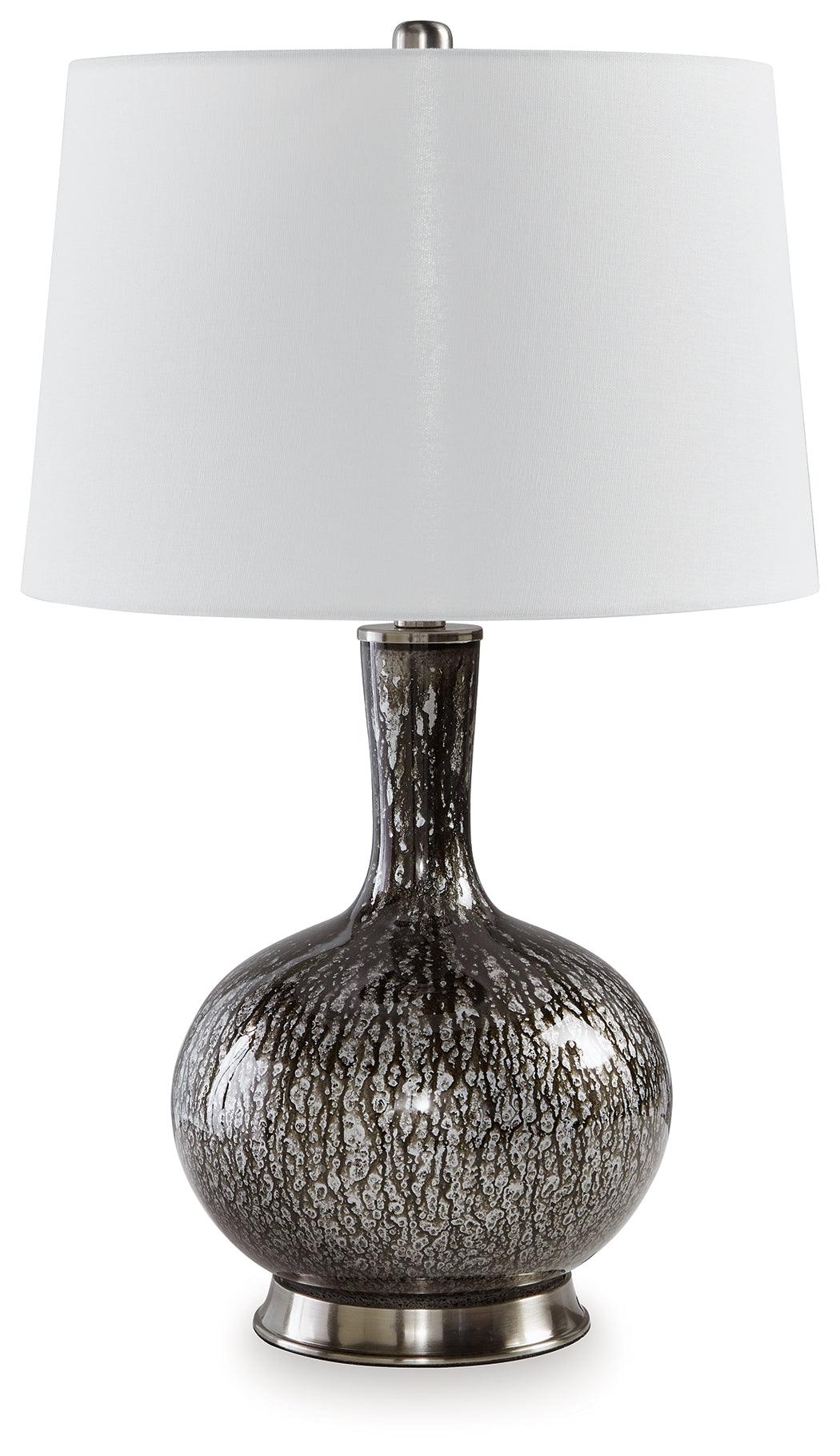 Close-up of Tenslow Table Lamp fabric shade detail