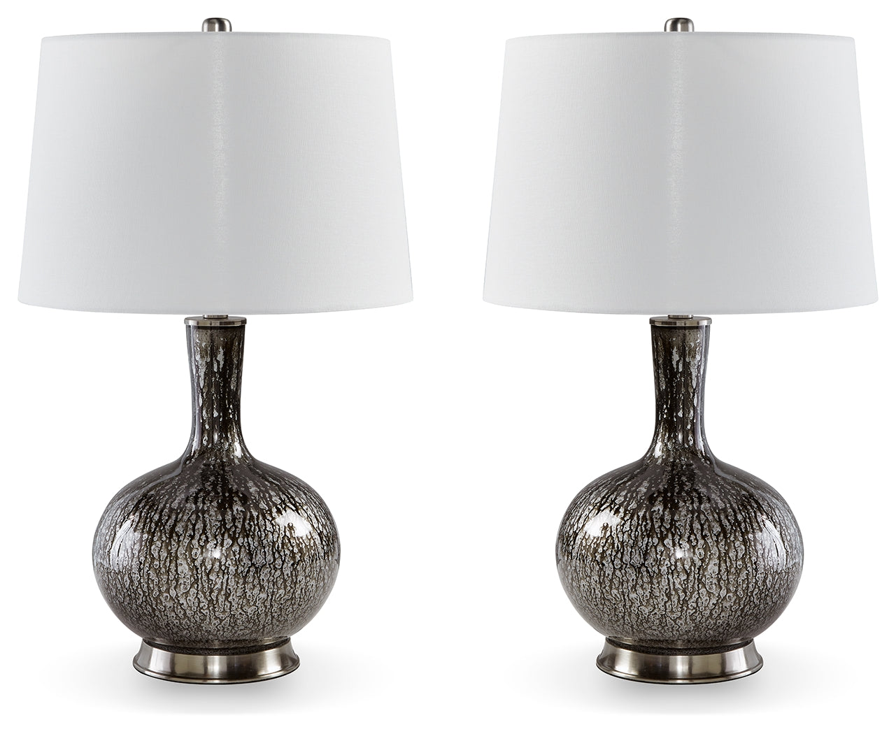 Close-up of Tenslow antique black lamp base