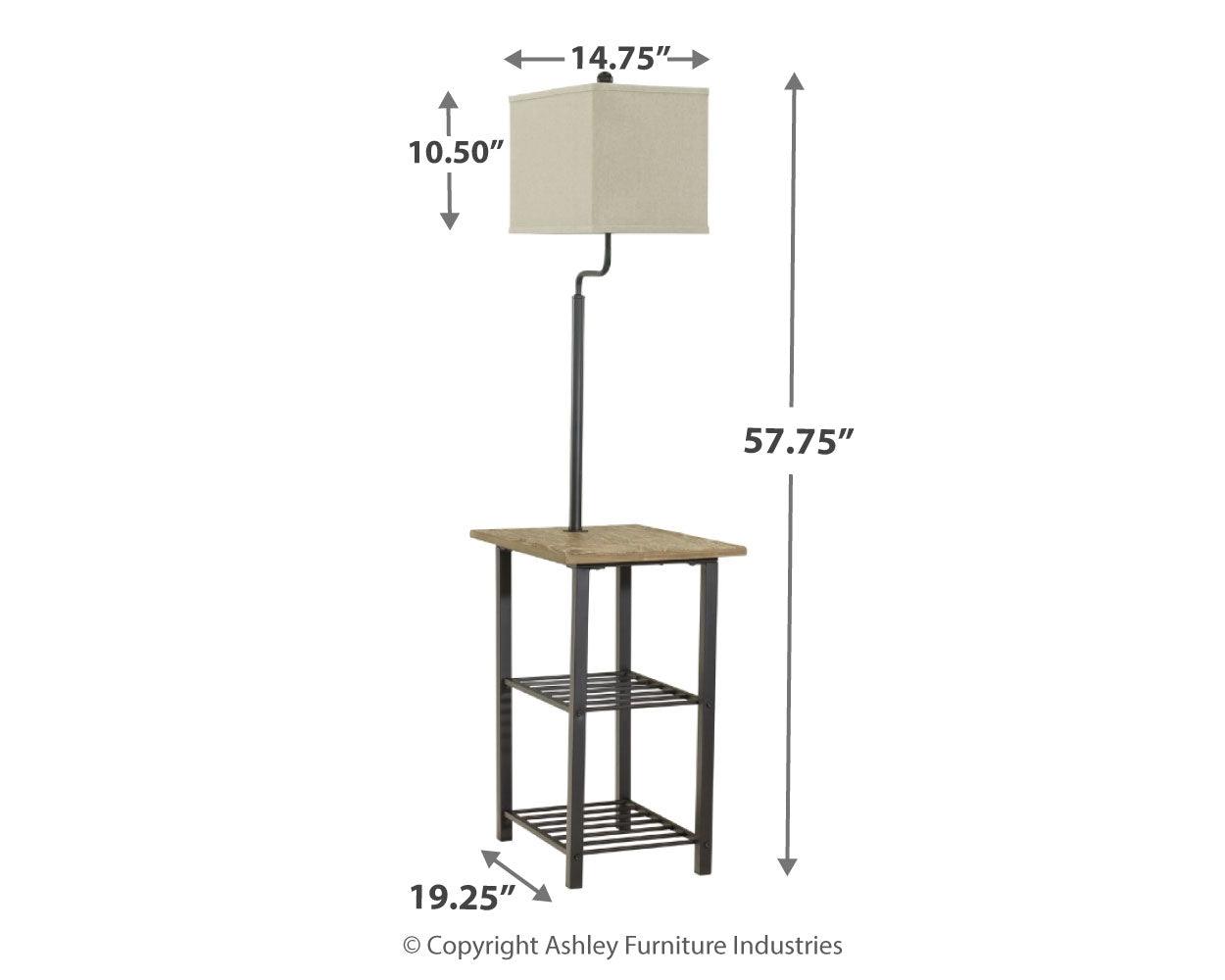 Dimensional diagram of Shianne Floor Lamp