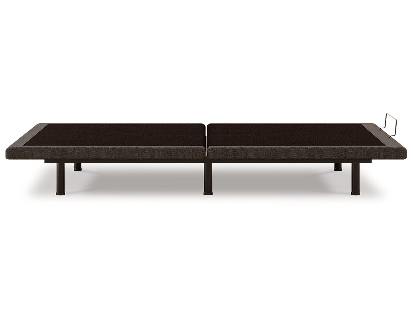 Side view of twin XL adjustable power base in black