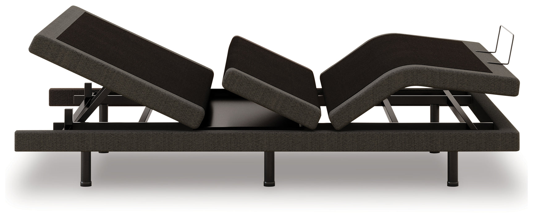 Nectar Comfort Ultra Full Black Adjustable Bed Base side with all adjustments