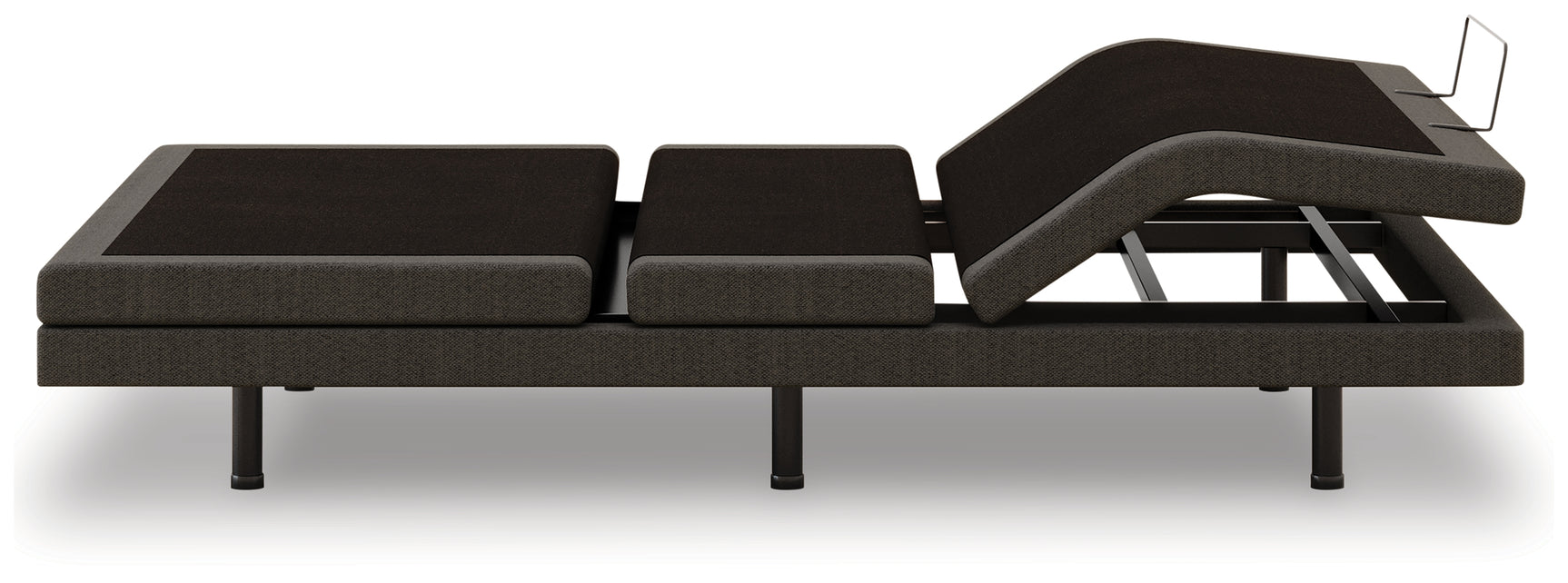 Nectar Comfort Ultra Full Black Adjustable Bed Base side foot up