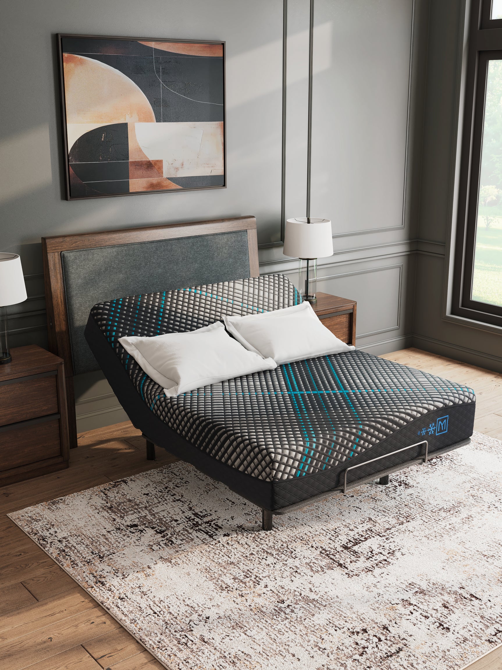 Expanded mattress demonstrating thickness