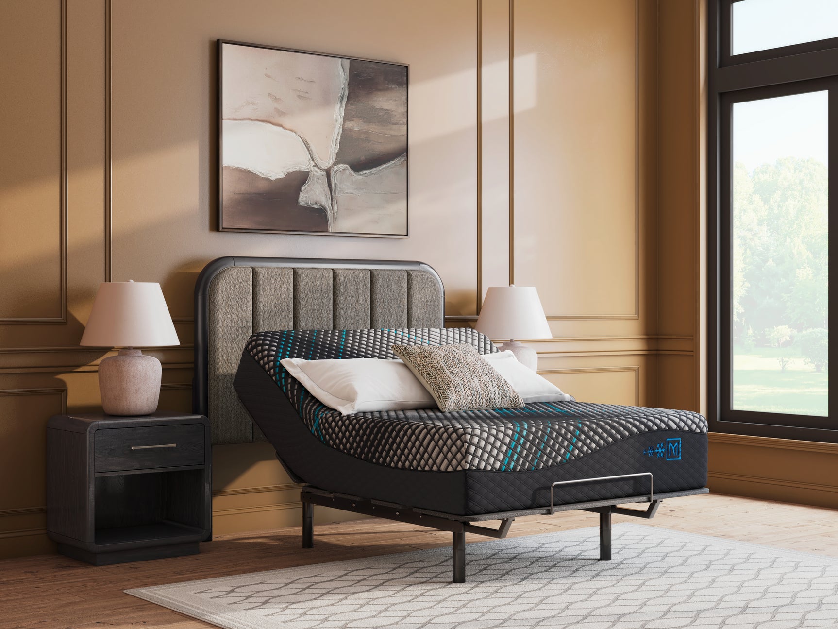 Folded mattress packaging image