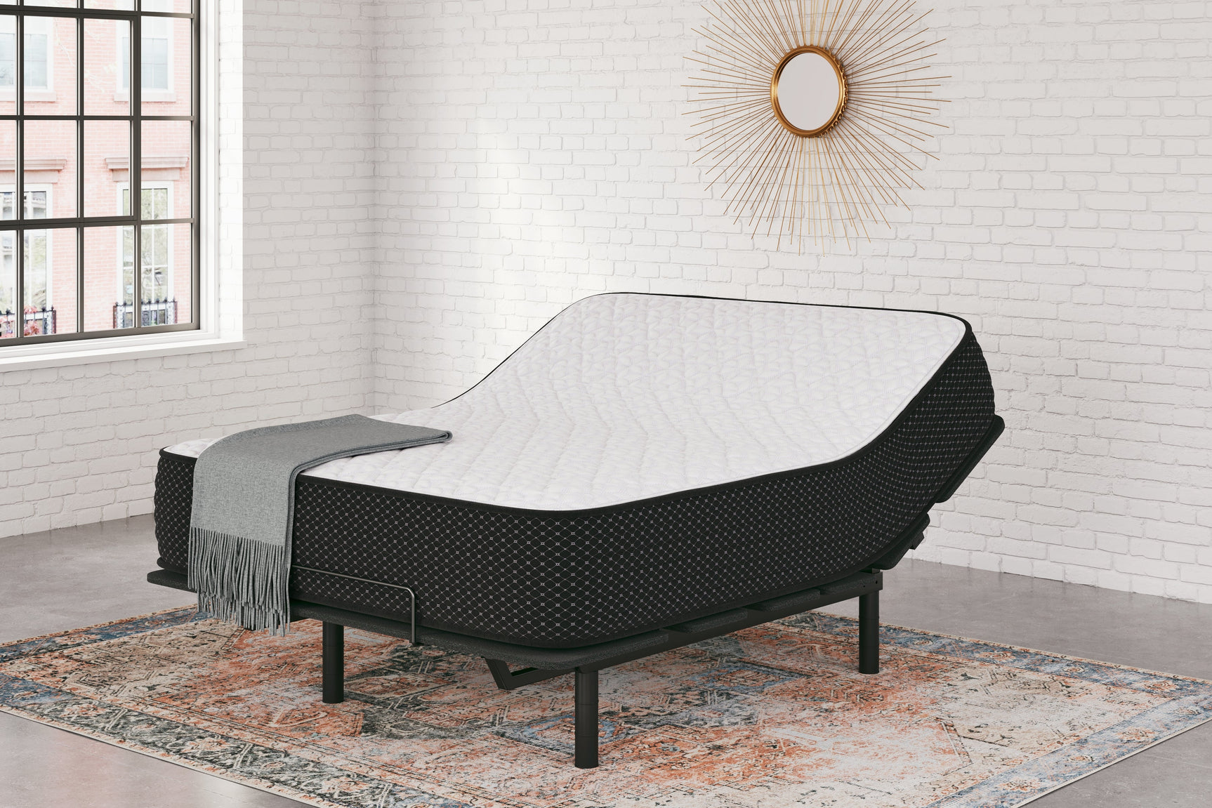 Horizontal view of mattress surface