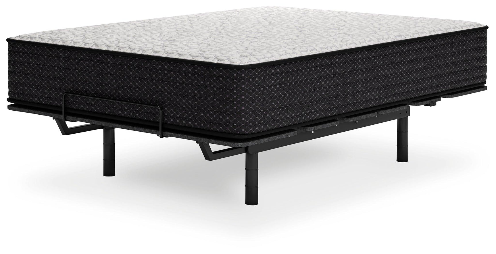 Top angle of Limited Edition Plush Twin XL Mattress in white fabric