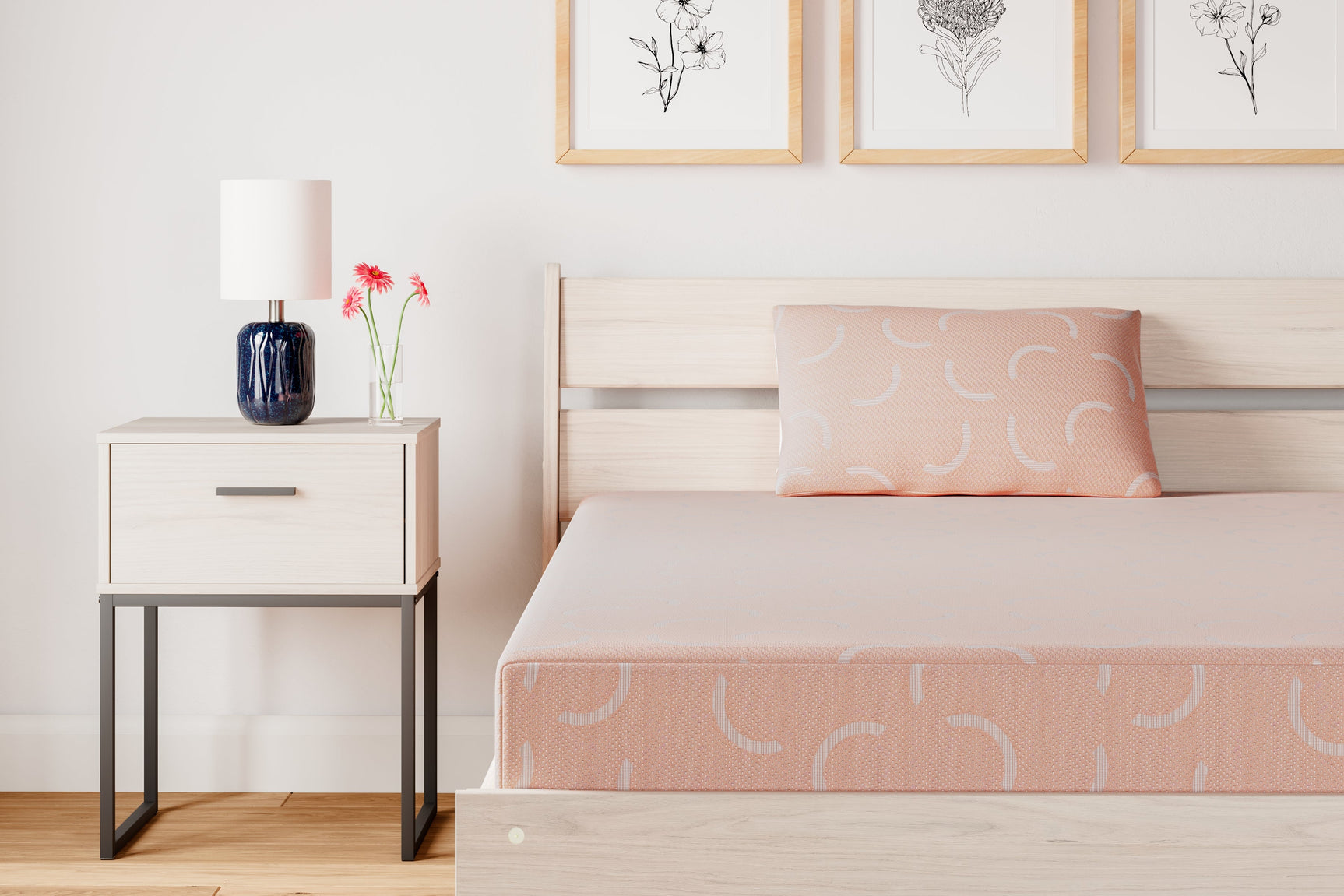 Side angle of iKidz Coral mattress