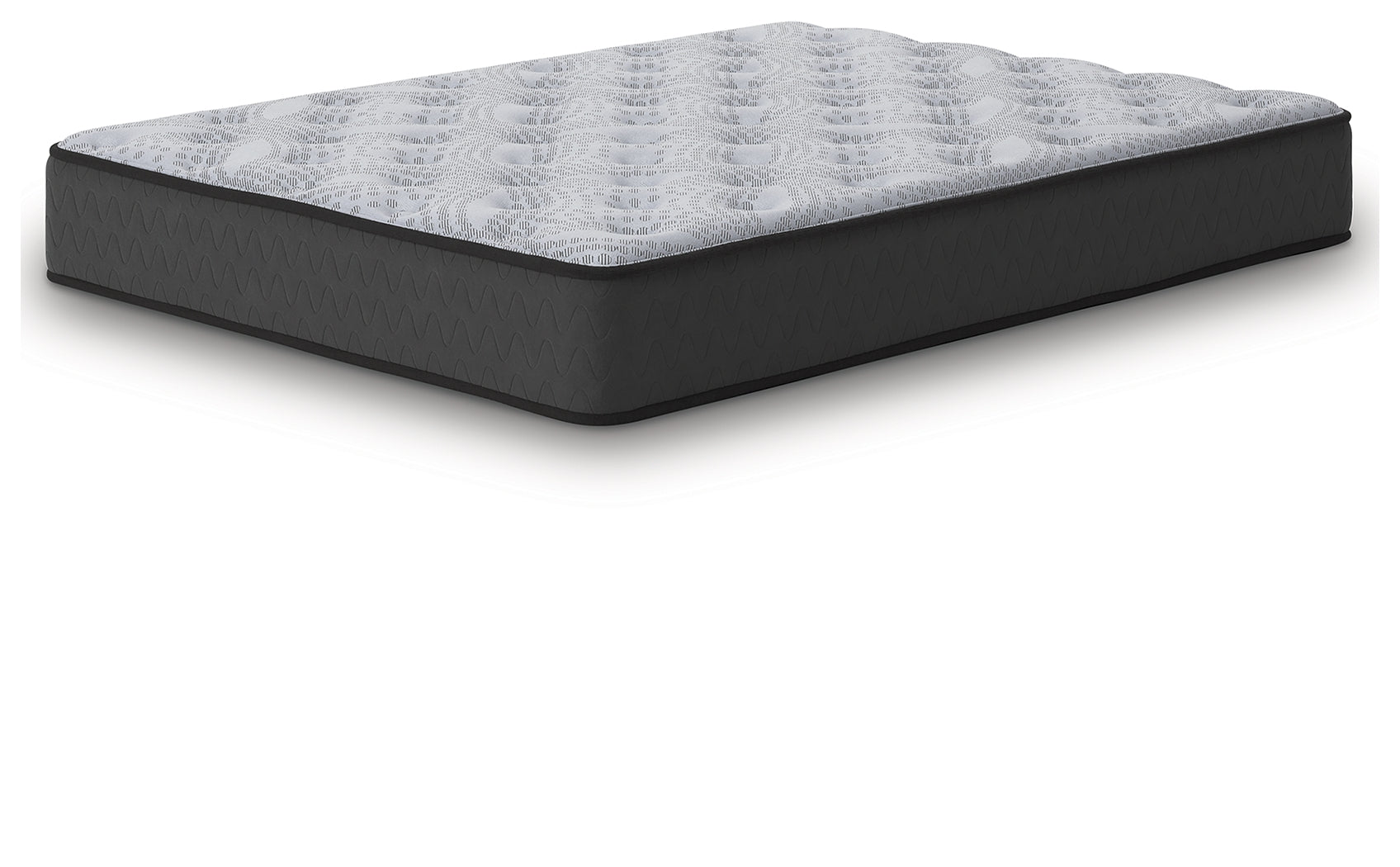 Comfort Plus Gray Full Mattress close-up of quilt foam top