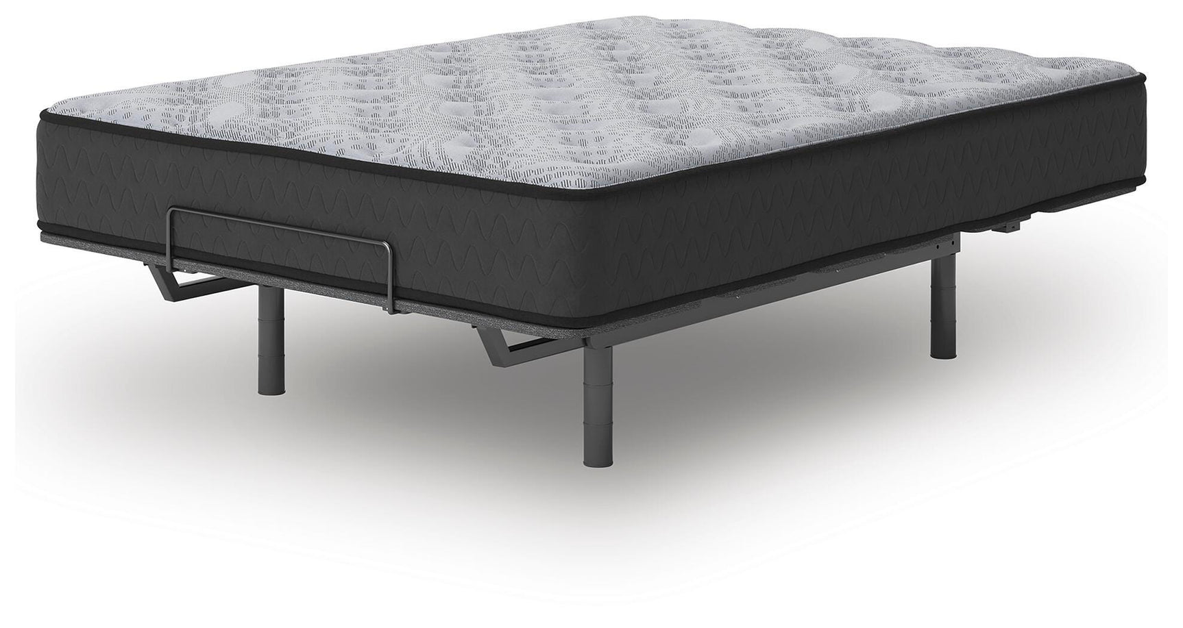 Comfort Plus Gray Queen Mattress angled view
