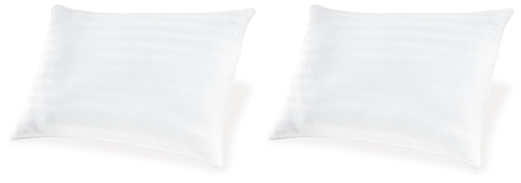 Zephyr 2.0 White Pillows set of 2 - angled side view