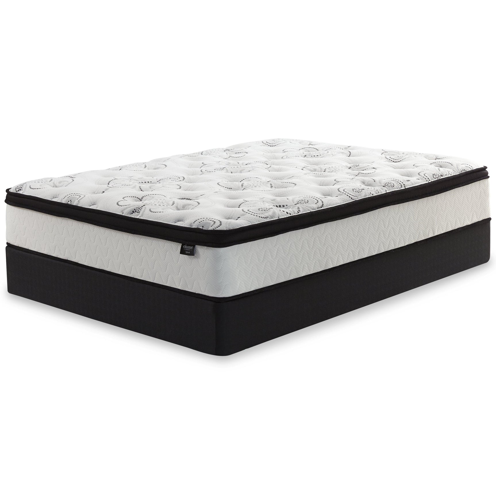 Chime mattress packaging with brand and size information