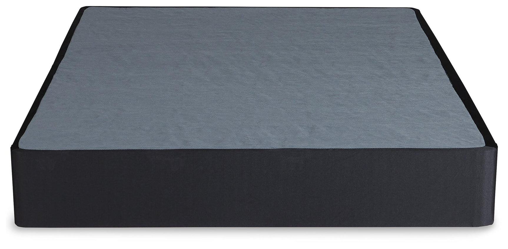 Front close-up of Ashley Black King Metal Bed Foundation
