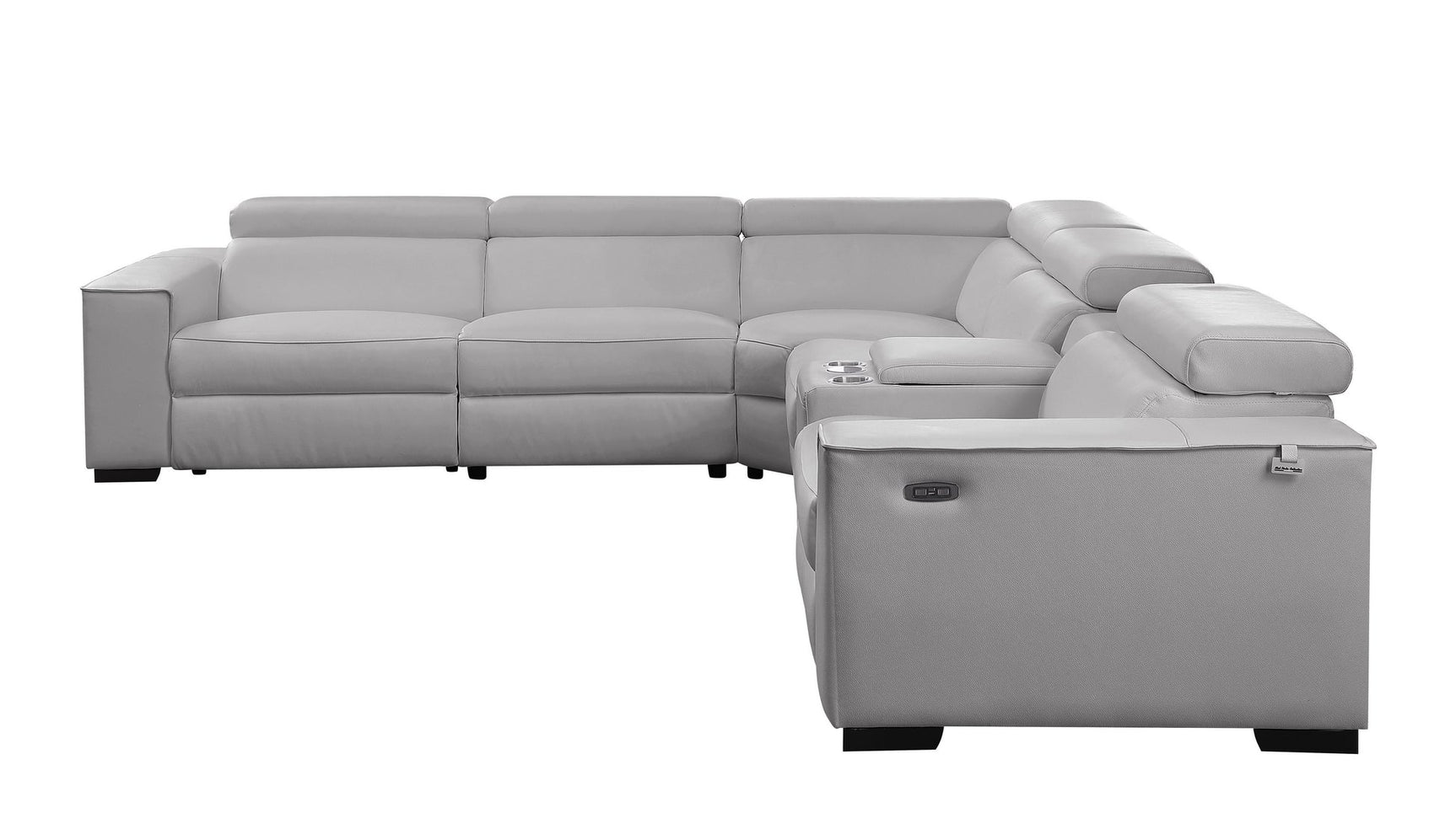 Picasso Light Gray 6-Piece Power Reclining Sectional