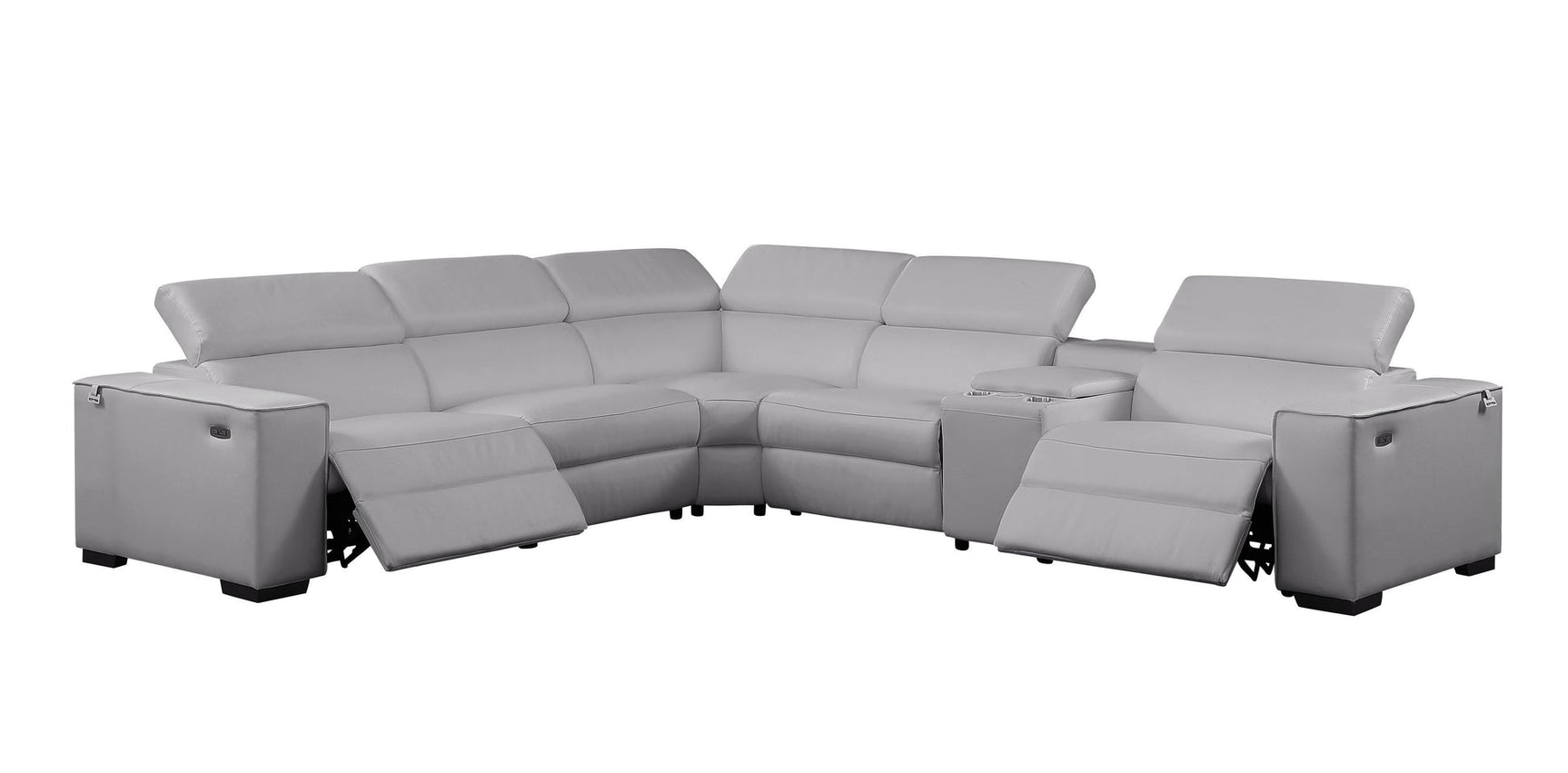 Picasso Light Gray 6-Piece Power Reclining Sectional