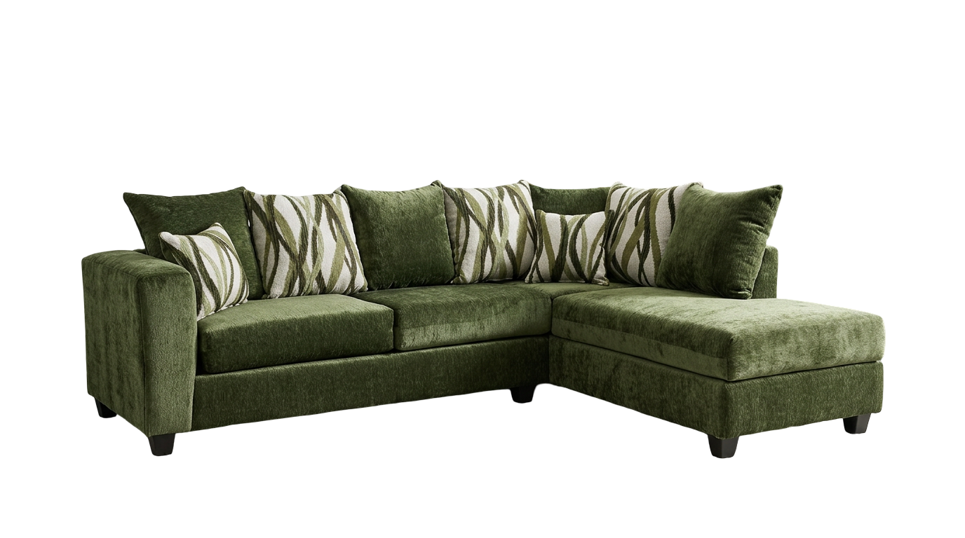 Gia Cactus Fabric Sectional Sofa view 2