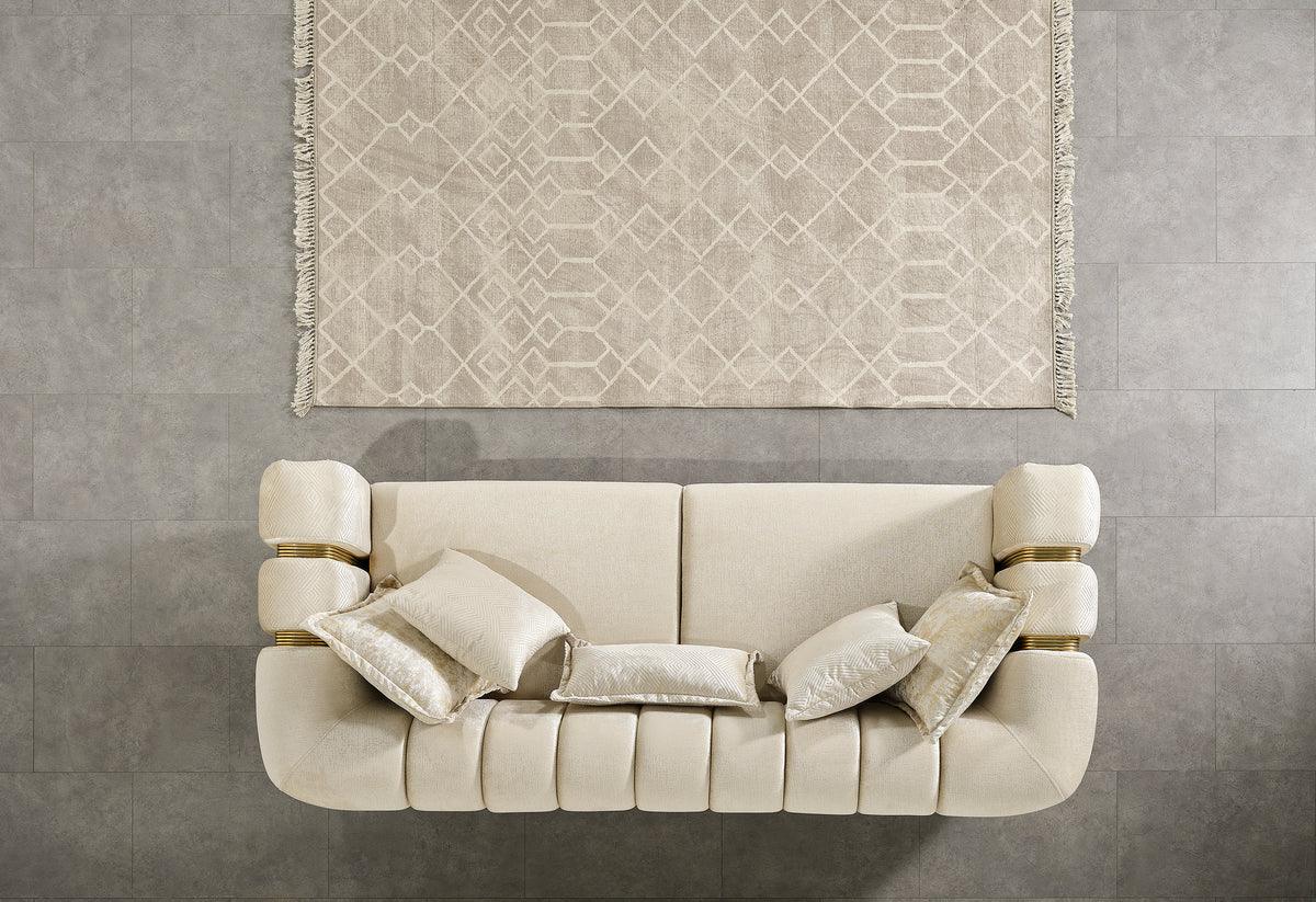 Overall main view of sofa and loveseat set