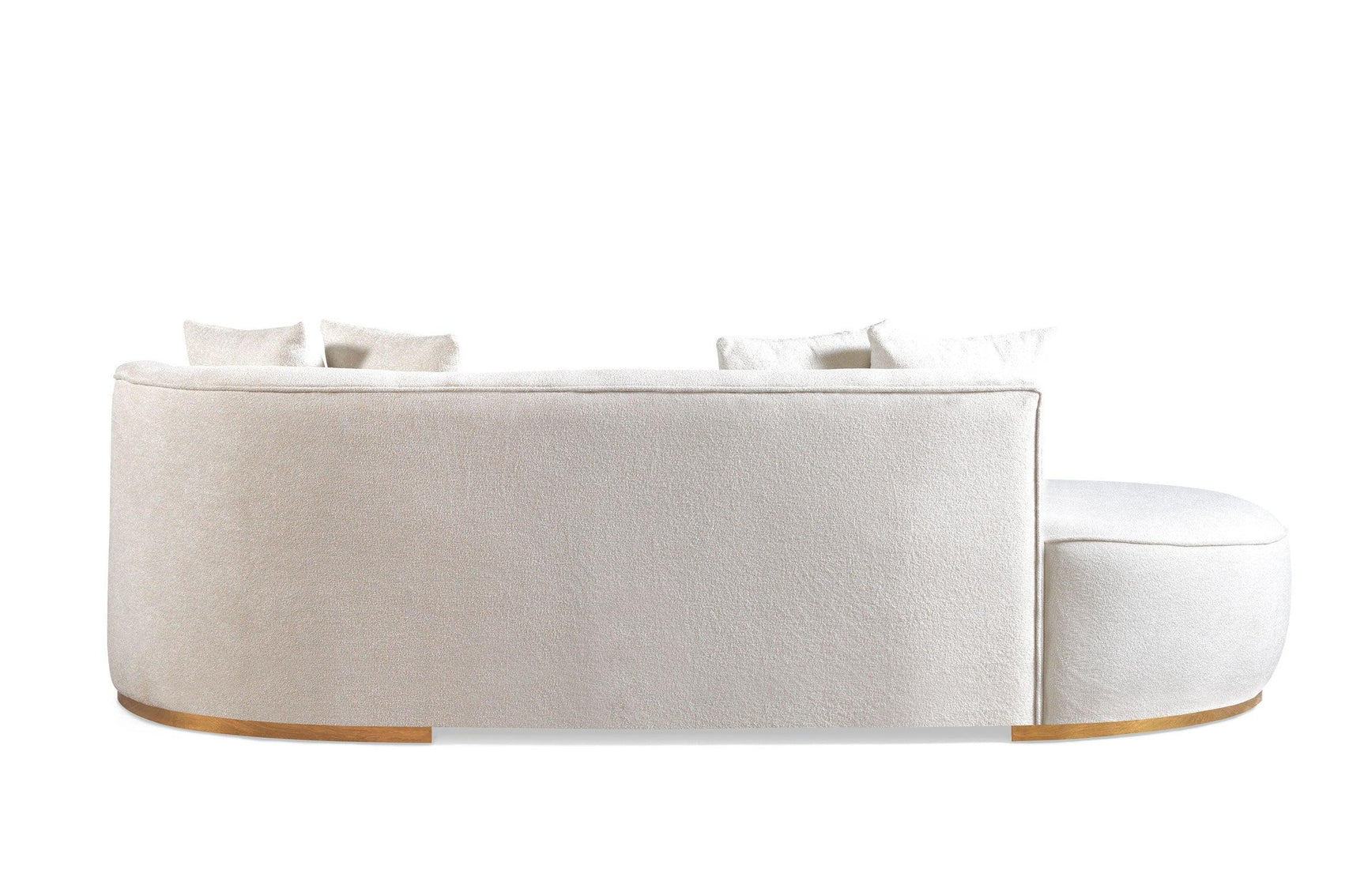 Sophia Ivory Boucle Chaise Lounge side view