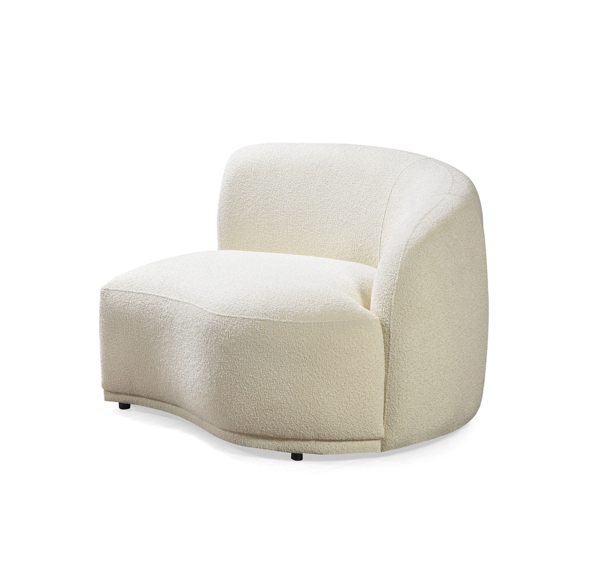 Emily Ivory Boucle 3-Piece Curved 138" Sectional