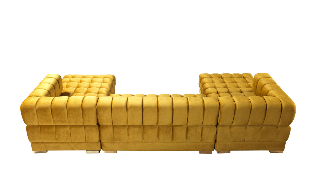 Side perspective of Mia Sectional in room setting