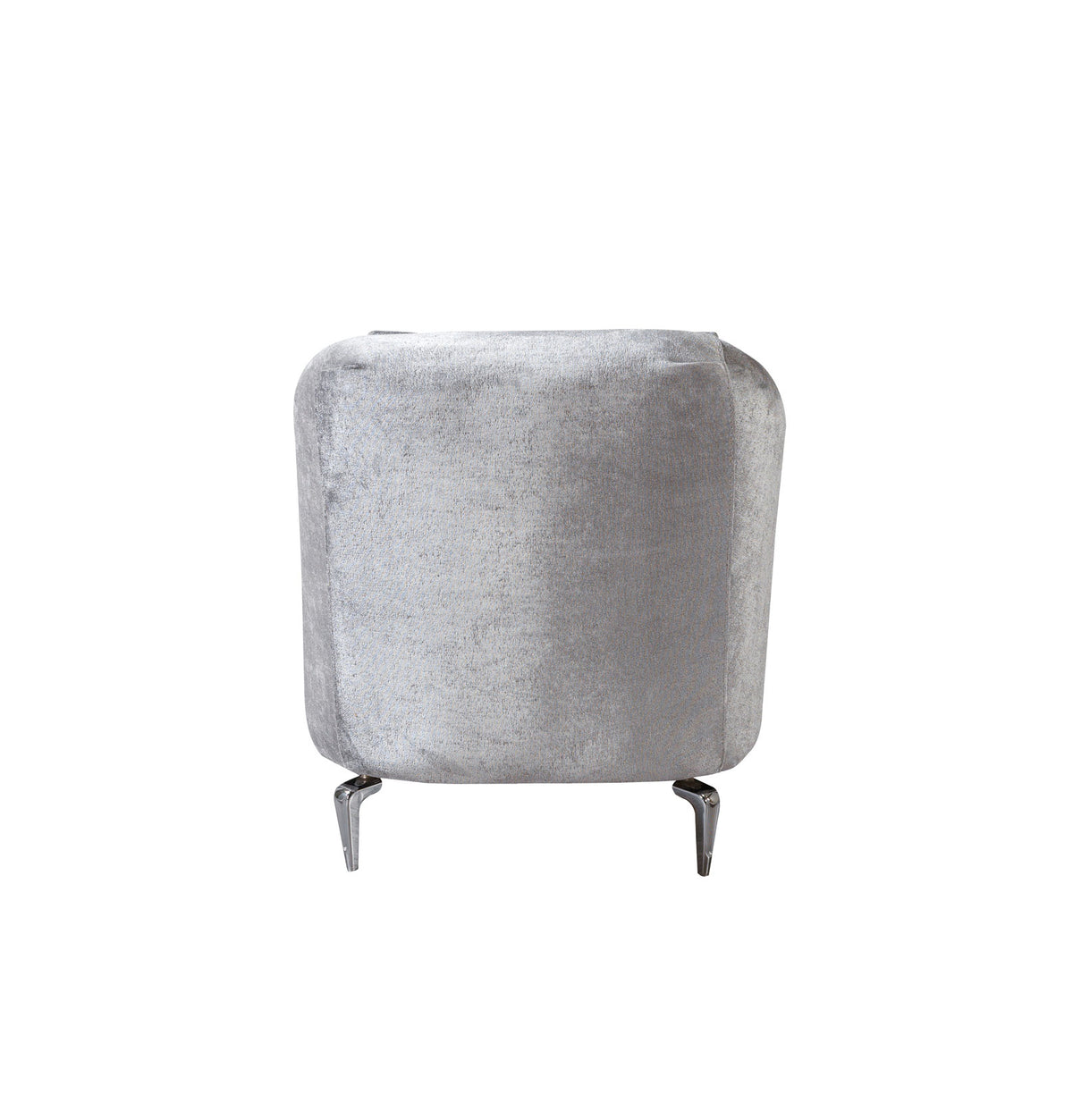 Ella Silver Velvet Santana Chair detail of upholstery