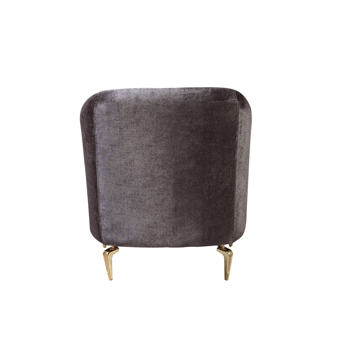 Ella Smoke Velvet Sofa and Loveseat set front view