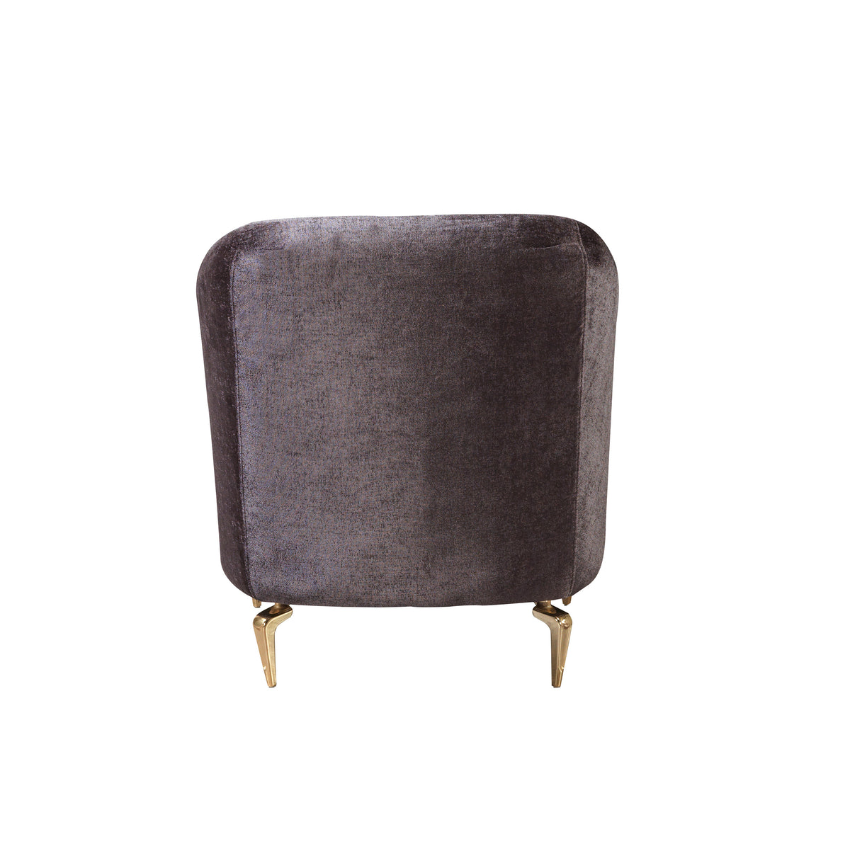 Wooden legs of Ella Santana Smoke Velvet Chair