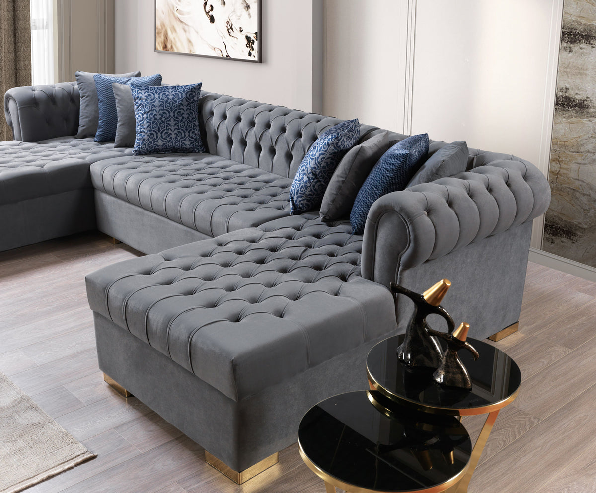 Room setting showing the sectional sofa