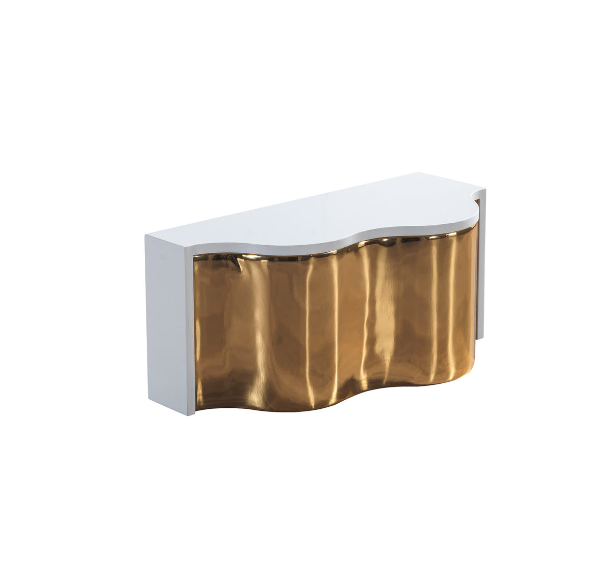 Leah Wood Whitegold three piece coffee table set compact arrangement