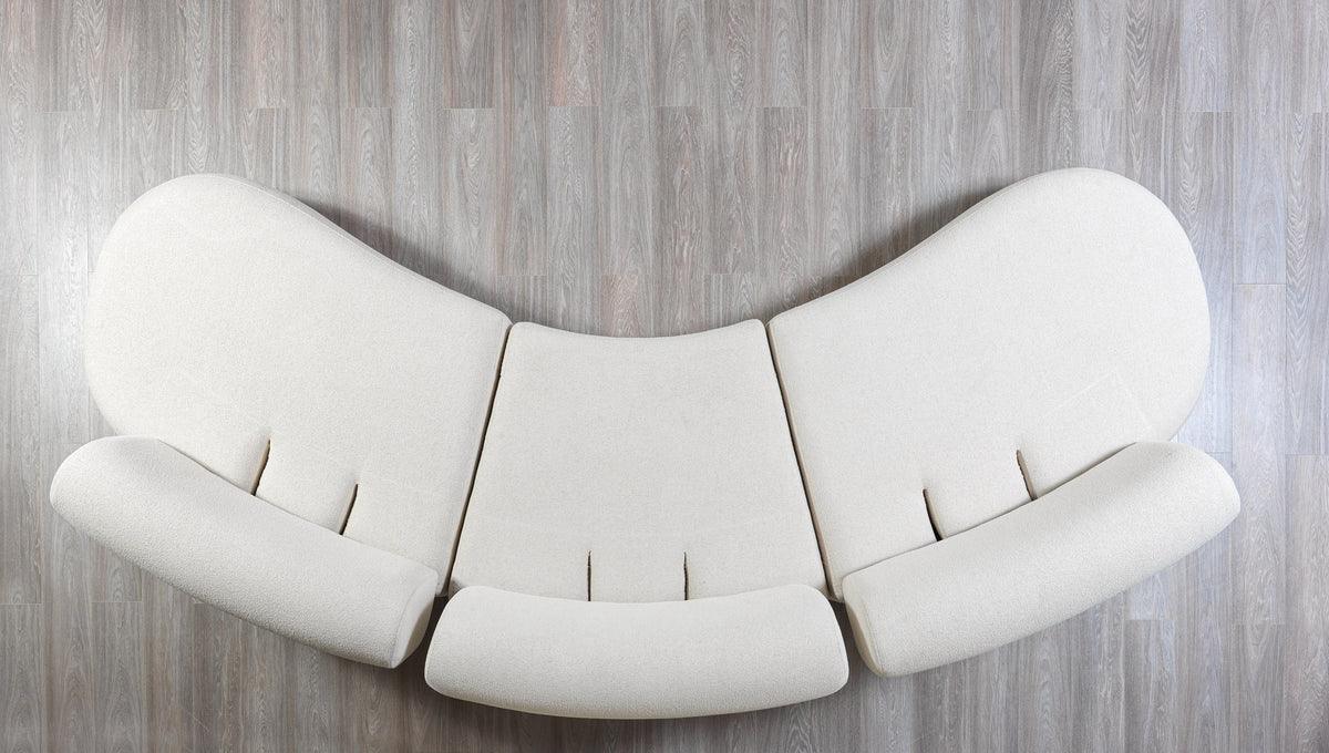 Olivia Ivory Boucle sectional in living room