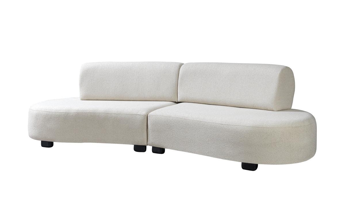 Side view showing sectional chaise