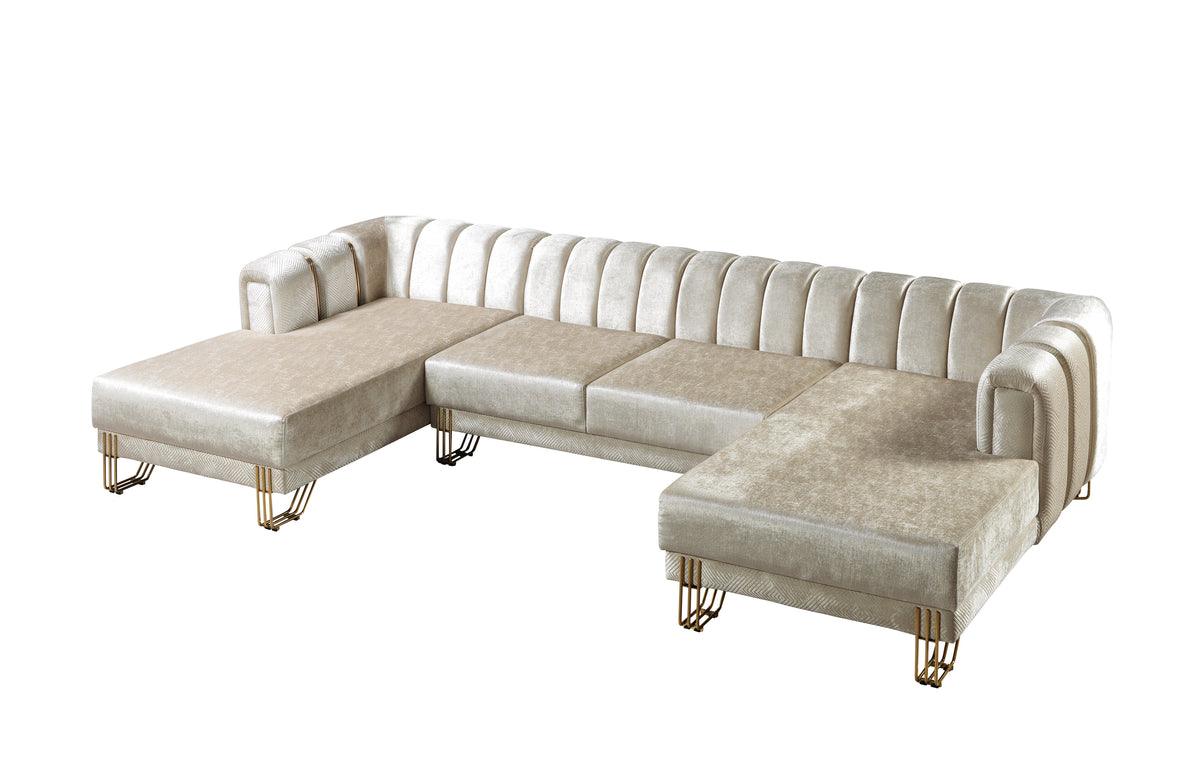 Ella sectional sofa room placement view