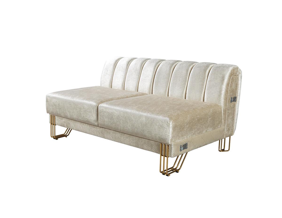 Side close-up view of Ella sectional sofa
