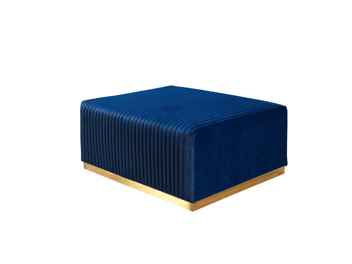 Elizabeth Blue Velvet 4-Piece Sectional sofa main view
