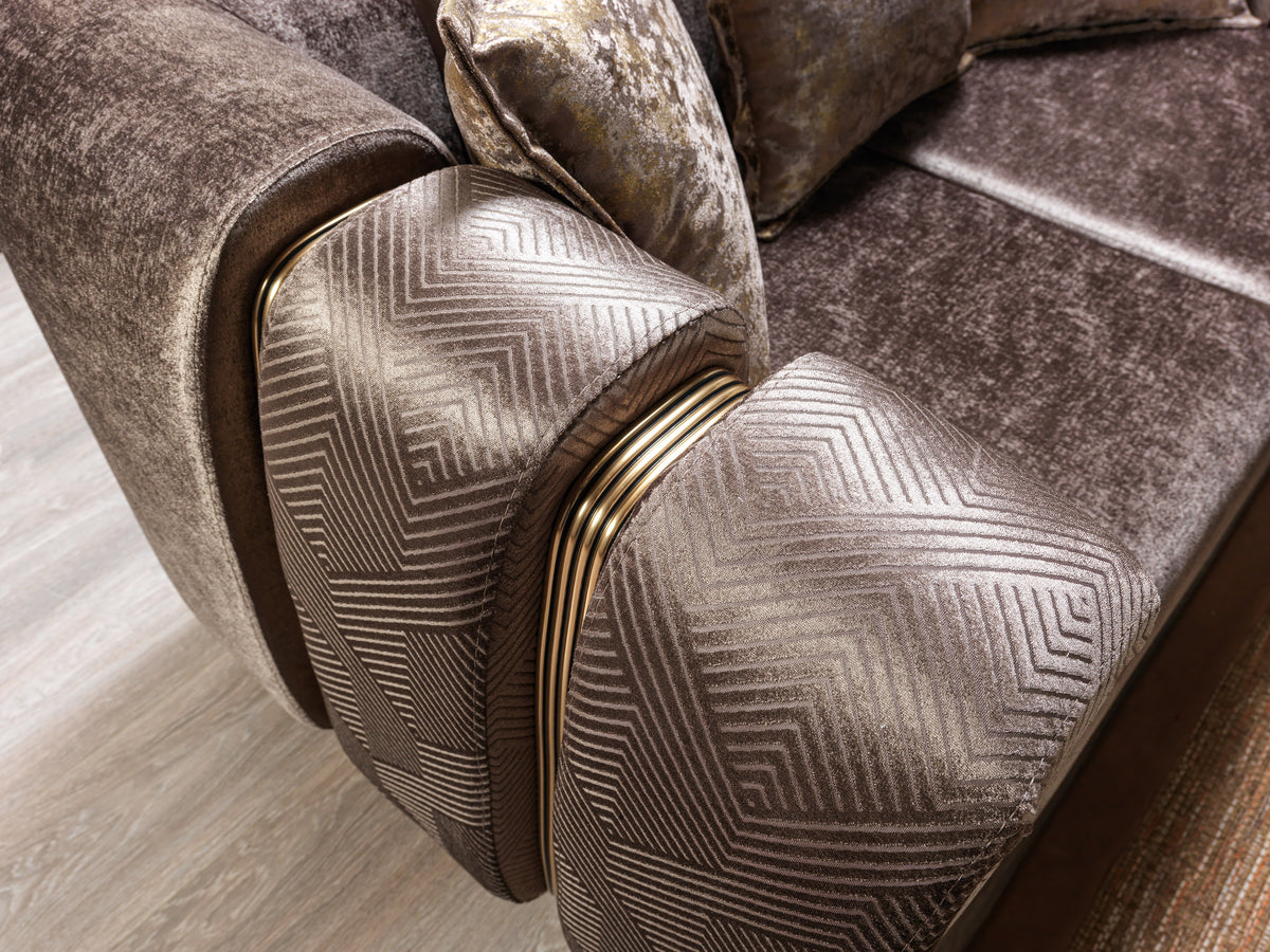 Santana Coffee Velvet Loveseat view 3