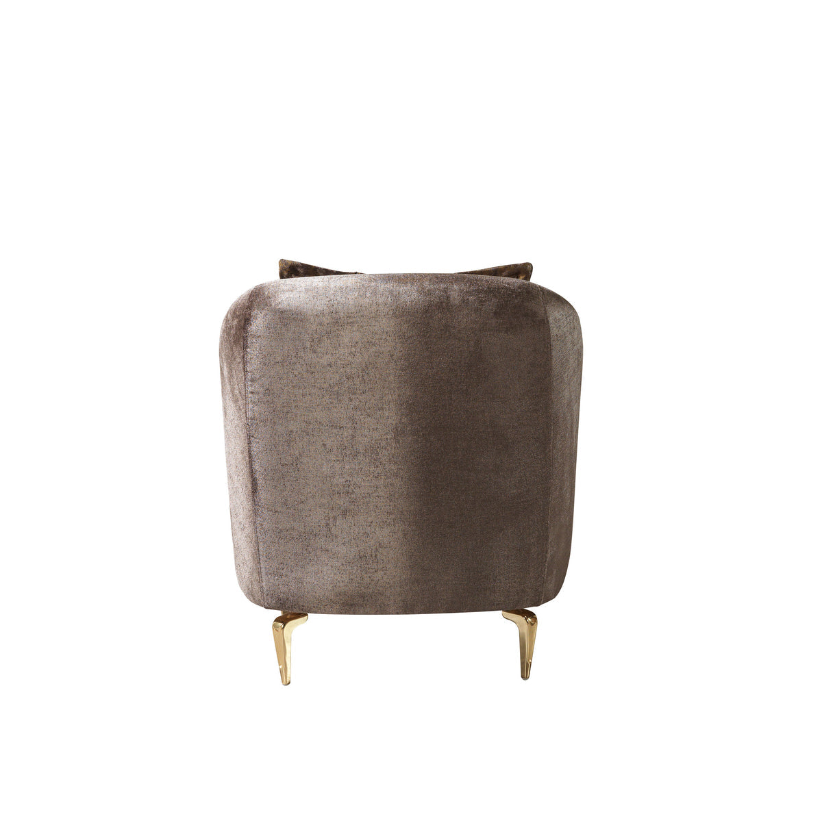 Ella Coffee Velvet Santana Chair back view