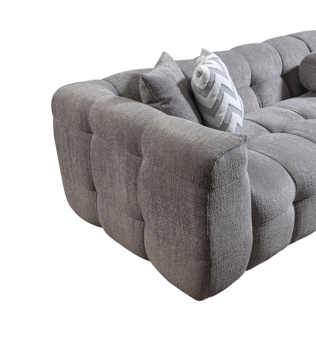 fabric texture detail on Lili sectional